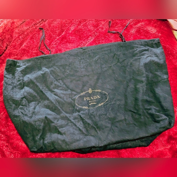 Extra Large Prada Milano Double Tie Dust Bag Cover Handbag Purse Tote Backpack - Picture 4 of 11